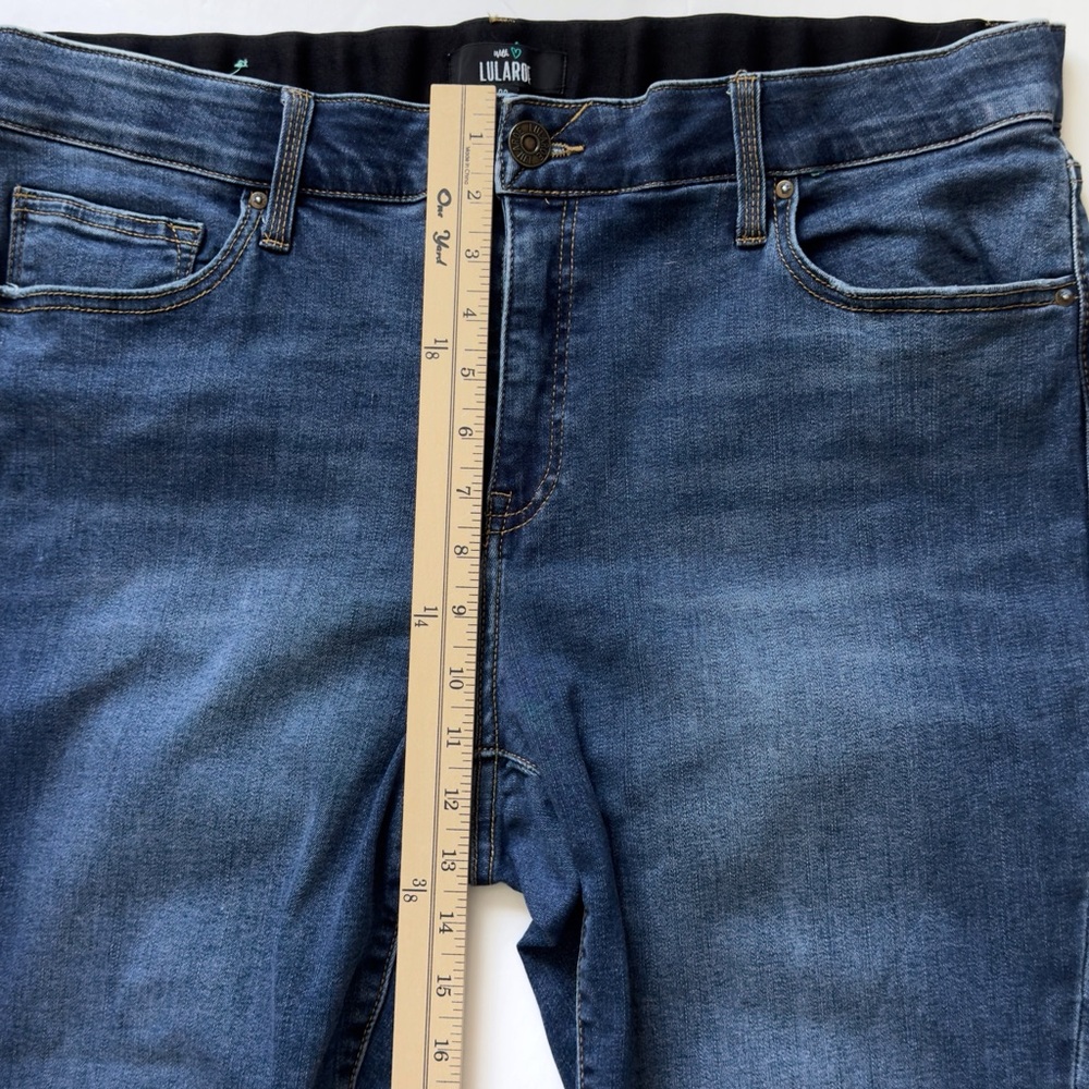 Lularoe Magic Waist Skinny Fit Bootcut Jeans 38 Stretch Comfy Mom Medium Wash - Picture 8 of 14